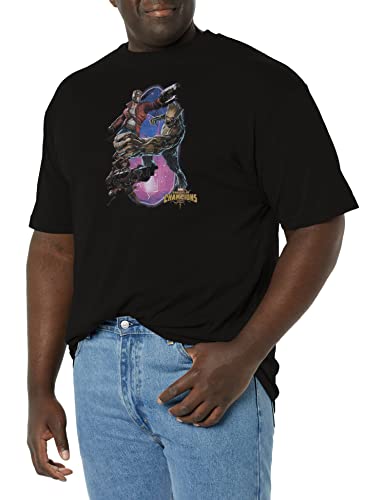 Marvel Galactic Warriors T-Shirt Homme col rond manches courtes noir