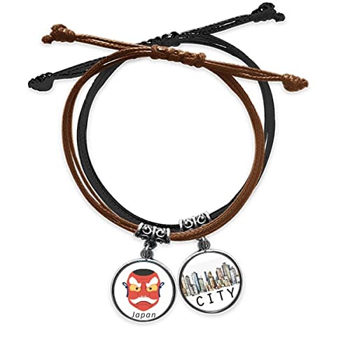 Bracelet traditionnel japonais en corde et cuir Sidi : chaîne de main artisanale