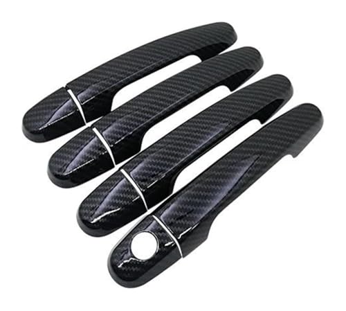 Protection poignée porte voiture en carbone noir pour Toyota Auris E180