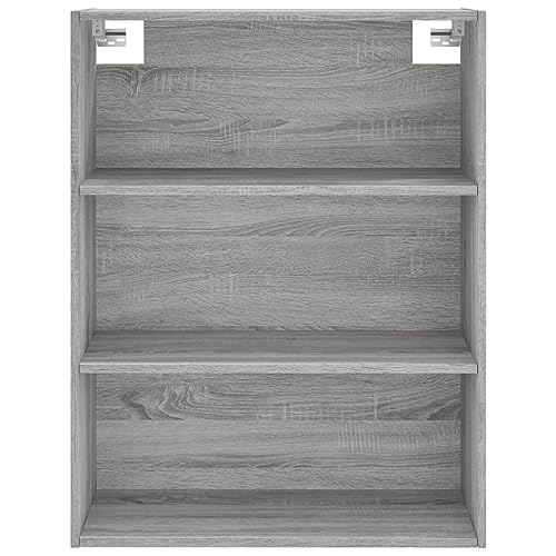 Highboard Gris Sonoma de 69,5x34x180 cm en madera de ingeniería 7