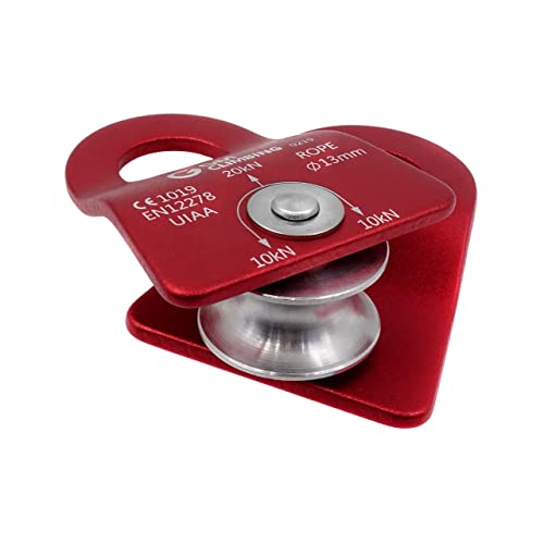 Gm Climbing 20Kn Micro Prusik Minding Pulley 1/2" Ce Uiaa Certified (Pack Of 2(Red)) #TOP5