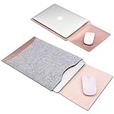 La sleeve no solo sirve como funda de ordenador portátil, sino como almohadilla para el mouse. La superficie lisa de cuero hace que tu ratón corra libremente.