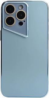 جراب حماية من الألياف الزجاجية بعدسات نانو متوافق مع آيفون 12 برو ماكس من نيكست ستور، تصميم بورش، عدسات منشورية، حافة ناعمة جراب ممتص للصدمات لحماية الكاميرا عند السقوط، أزرق