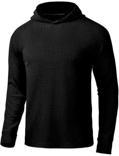 Zengjo Workout Hoodies for Men Lightweight Athletic Running Performance Pullover Hooded T-Shirts Long Sleeve Thermal3