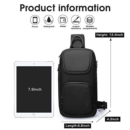 Image of BANGE Sling Bag for Men,Shoulder bags Crossbody Sling Backpack for Men and Women