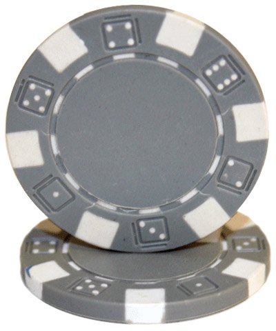 Brybelly (50) 11.5 Gram Striped Dice Gray Chips