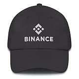 Hogue WS LLC Binance Coin Cryptocurrency Logo Hat (Embroidered Dad Cap) Dark Grey