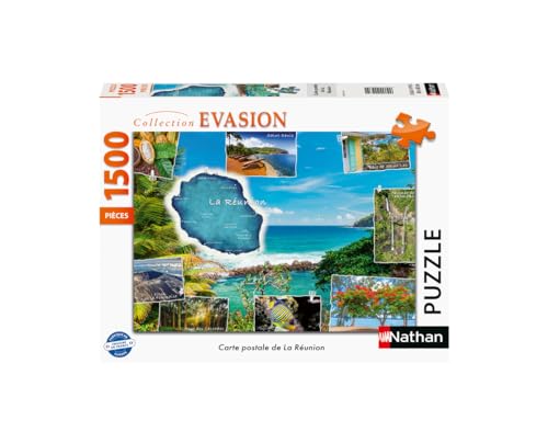 Puzzle 1500 pièces : Carte postale de La Réunion Ravensburger Nathan