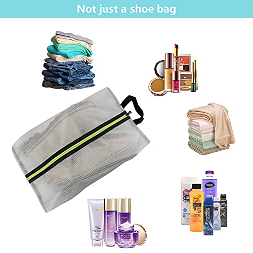 Waterproof Shoe Bags - Large Shoe Bags for Travel, Transparent Packing Storage Organizer for Men and Women (4Pcs, Grey) - Image 6