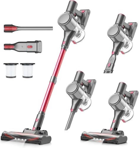 Image of Zefiro Cordless Vacuum Cleaner for Home,450W /40Kpa 50Mins Stick Vacuum,Anti-Tangle 1.5L Dust Cup, Rechargeable Wireless Handheld Vacuum for Pet Hair /Carpet /Floor