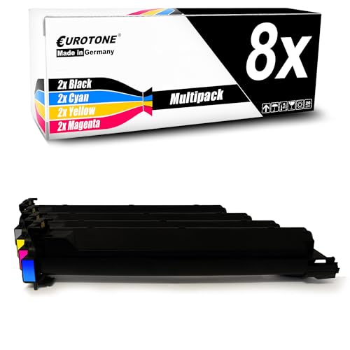 Toner TN213 haute netteté pour Konica Minolta Bizhub C203 C253 Eurotone lot de 8 couleurs denses