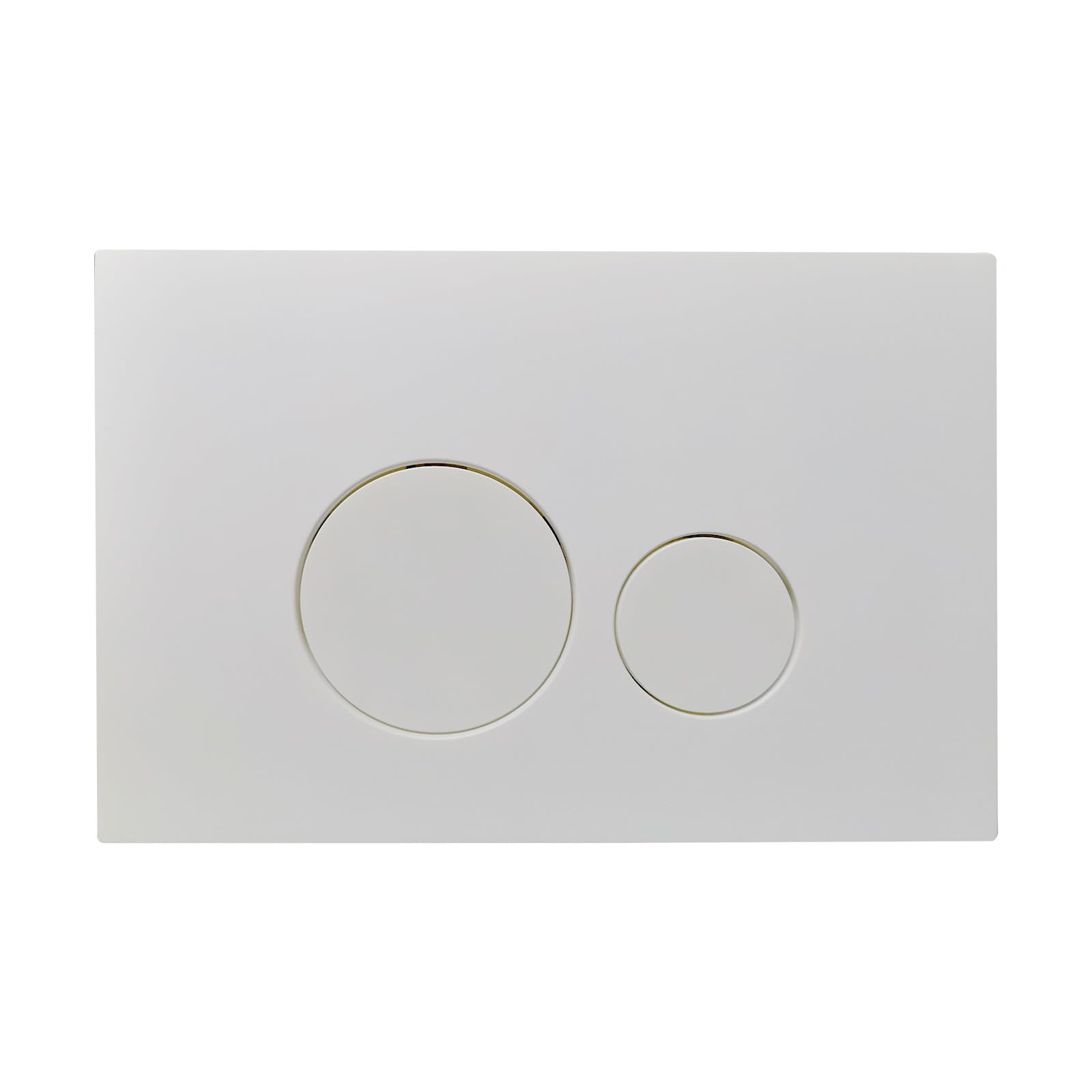 Plaque de déclenchement pour WC UWT01H-GE - Plaque de déclenchement ronde - Blanc laqué - 264 × 164 × 12,5 mm