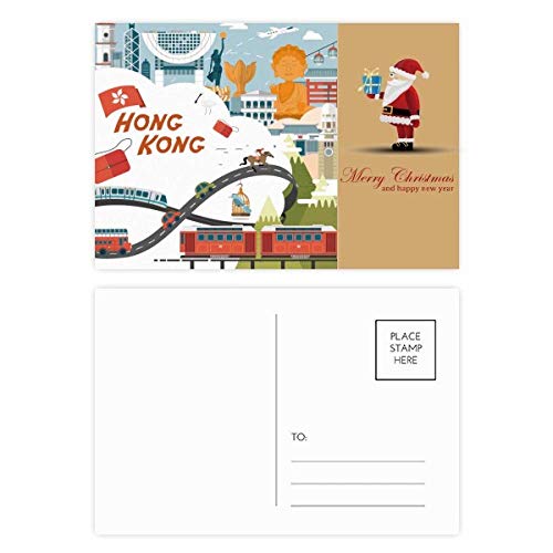 Cartes postales Père Noël dessin animé pour ateliers créatifs en famille
