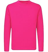 QBK 4T to Youth Neon Shirt Kids UPF 50+ Dry Fit Athletic Long Sleeve T Shirts for Boys and Girls-...