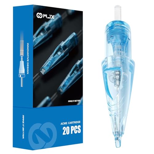 Image of WJX Tattoo Cartridges 20Pcs Disposable Needles Round Shader (1203RS)