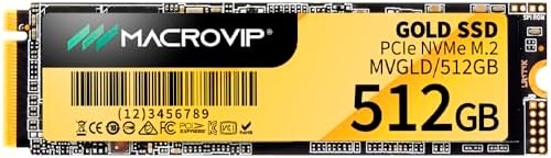SSD M.2 NVMe Macrovip Gold 512GB 2280 PCIe Gen 3x4 Preto e Amarel...