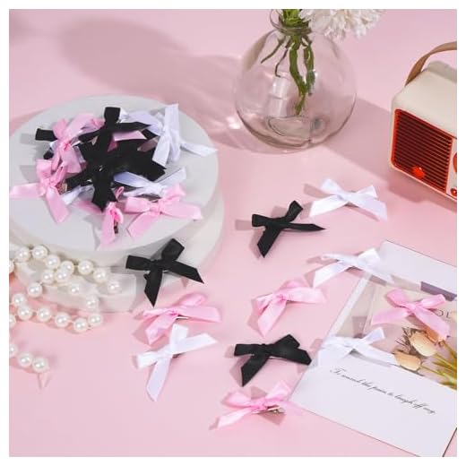 30 peças de mini presilhas de fita de laço, grampos de garra fofos para adolescentes, mulheres, meninas, acessórios de cabelo, multicoloridos
