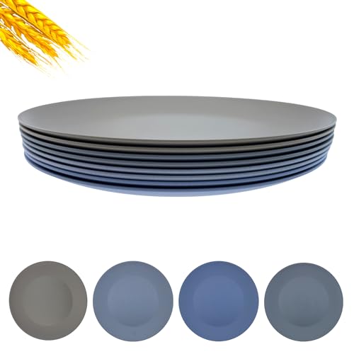 Wheat Straw Unbreakable Dinner Plates Set of 8