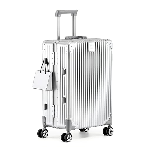 Yuweijie 20 Inch Zipperless Carry On Luggage with TSA Lock,Silver by Yuweijie - Used condition - US$104.49
