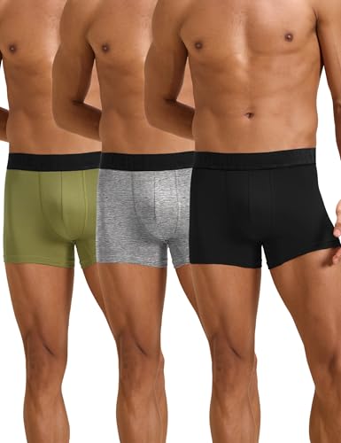 Image of Super Combed Cotton Regular Fit Solid Antibacterial Trunks with No Marks Waistband (Pack of 3)