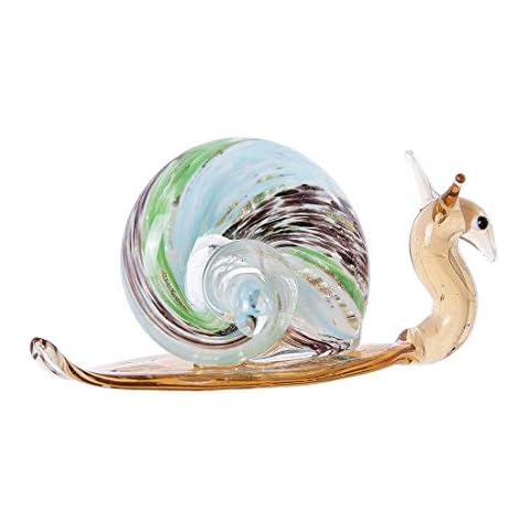 crystalsuncatcher Small Snails Glass Figurine Animal Gifts Statue Home Office Decorations Ornament Handmade Blown Birthday Gifts Cover