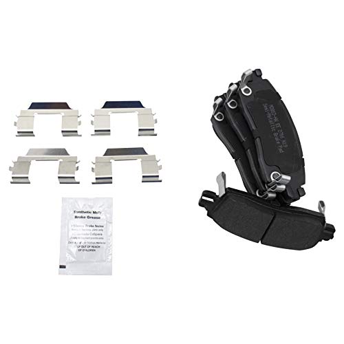 Image of TRQ Rear Brake Pad and Rotor Set Semi Metallic Rotors Calipers Compatible with 2008-2016 Buick Enclave 2009-2017 Chevrolet Traverse 2007-2016 GMC Acadia 2007-2010 Saturn Outlook