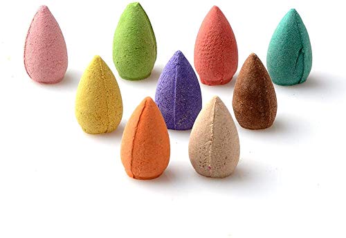 Tuzech Beautiful Fountain Cones Dhoop Agarbattis Backflow Cones Waterfall Smoke Effect Incense for puja and maditation Flavour Scented Back Flow Smoke Cone for Fragrance (10 Pieces)