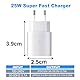 25W USB C Ladegerät Schnellladegerät für Samsung Galaxy S25 S24 S23 S22 S21 S20 FE, A56 A55 A54 A53 A52 A51 A36 A35 A34 A16 A15 A14 A05s A04s, Z Fold 7/6, Z Flip 7/6 M53 M33 Tablet Netzteil USB C Weiß