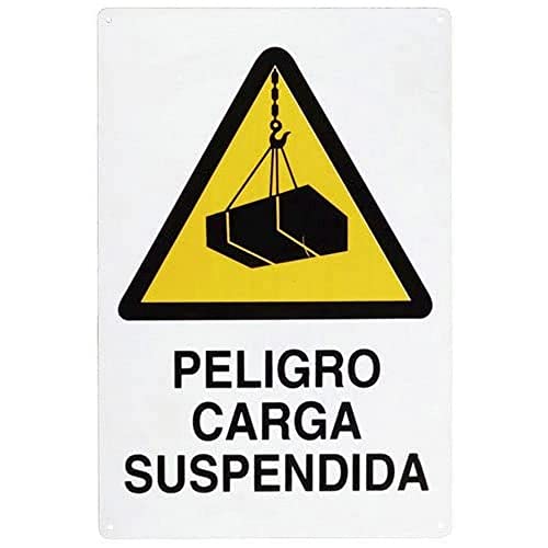 Cartel Peligro Carga Suspendida 30x21 cm.