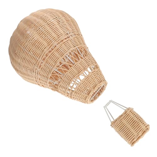 Operitacx Matsuki Globo De Aire Caliente Exterior Globos Decoración Decoraciones Calientes Vivero Globo Aerostático De Ratán Colgante Decoraciones Para El Hogar De Madera