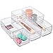 STORi Clear Plastic Vanity and Desk Drawer Organizers | 6 Piece Set