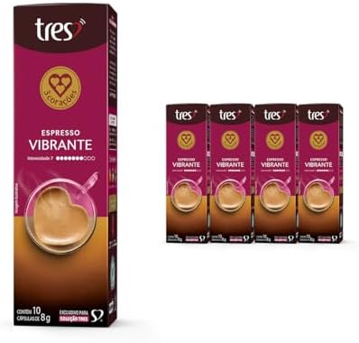 3 Corações Pack Cápsula de Café Espresso Vibrante TRES - 40 un