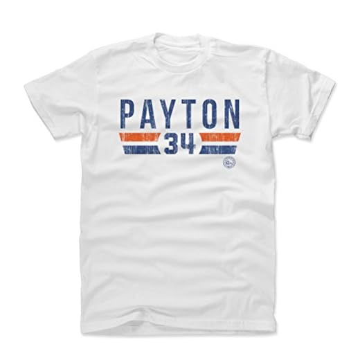 Walter Payton Shirt (Cotton, Large, White) - Walter Payton Font B