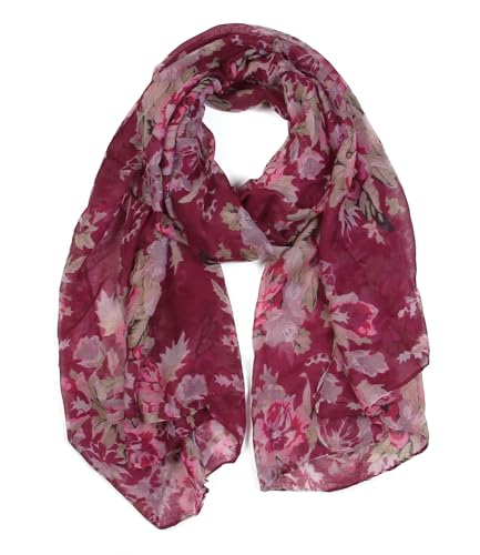 Scarfand's Lightweight Floral Rose Spring Fashion Scarves Wrap