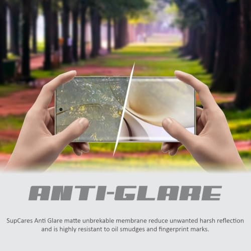 Image of SupCares TPU Anti Glare Matte Unbreakable Membrane Screen Protector for Realme 14 Pro Plus (6.83 Inch) With Easy Self Installation Kit | Fingerprint Working | Edge to Edge Coverage