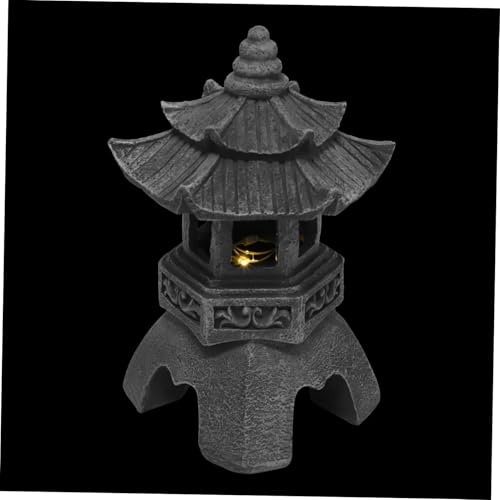 HEMOTON Lanterna in Pagoda Statua Zen Asiatica Per Decorazioni Da Esterni e Cortile