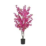 Bougainvillier Artificiel 175cm Fuchsia Ligne Déco Arbre Artificiel Intérieur Faux Arbre d...
