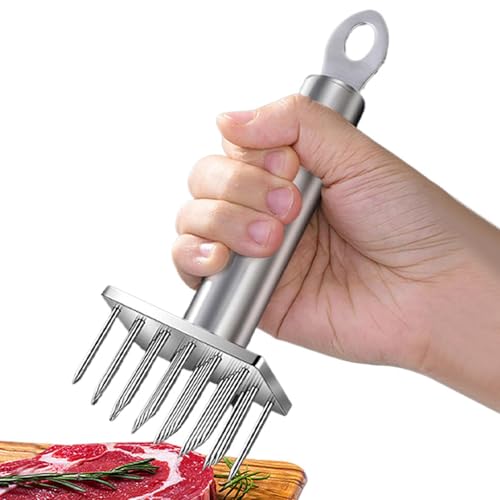 Clavo de acero inoxidable - Martillo de cerdo para insertar piel de cerdo, aguja para pinchar carne | Insertador de carne, insertador de carne, insertador de carne asada, insertador de clavos de acer