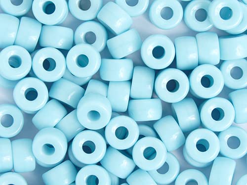 9mm Czech Glass Crow Beads 100pcs Opaque Light Blue DIY Jewelry Making Crow Beads