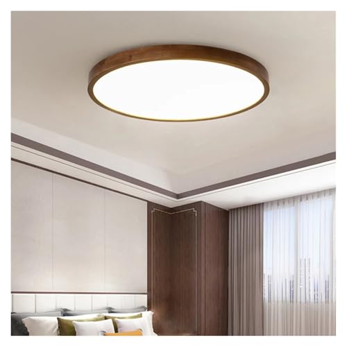Plafonnier minimaliste bois massif blanc pour illuminer chaleureusement la chambre
