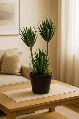 Image of ENUTROF Artificial Table Top Plant for Gifiting, Home Decor, Office Decor & Commercial Site || Artificial Plant for Indoor |(Green)
