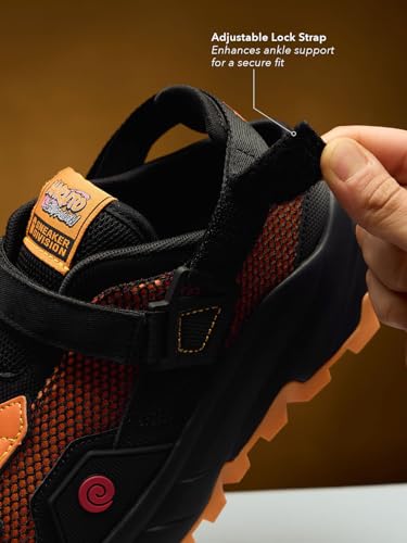Image of The Souled Store Rovers: Men and Boys Low Top Streetwear Fashion Trainer Engineered Breathable Mesh Rugged Chunky Sole Velcro Strap Closure Lightweight Mules