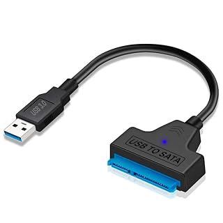 Sh. SATA auf USB 3.0 Kabel, USB 3.0 zu SATA Adapter für 2,5 Zoll SSD und HDD Festplatte, SATA USB Adapter 5 Gbit/s mit UASP, kompatibel mit Laptop, PC, Mac, PS4, Xbox, TV - Amazon product rated Grade B