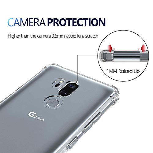 Kiomy Case For Lg G7 Thinq Ultra Crystal Clear Shockproof Bumper Protective Cell Phone Back Cover Transparent Pure Tpu Flexible Slim Fit Skin For Lg G7 Thinq Heavy Duty Protection Men Women Boys Girls #TOP3