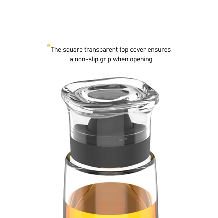 2 Pcs Small Glass Olive Oil and Vinegar Dispenser Bottles Set for Kitchen Cooking with Silicone Dual Pouring Spout, Soy Sauce Dispenser with Dust-proof Lid (Black, 8 oz) - Image 4