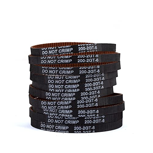 Image of MOTOU 10x200mm GT2 Timing Belt, Closed Loop, Upgrade Non-Slip Version, Width 6mm, Fit for 3D Printer and Most Belt Driven Printers
