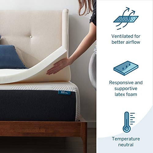 Lucid 2 Inch Dunlop Latex Mattress Topper, Full Xl #TOP2