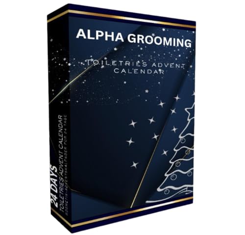 Mens Advent Calendar 2023 |24 Days Alpha Non-Chocolate, adult Advent Calendar 2023 Men, Grooming Kit For Men, Mens Toiletry Gift Set, Christmas Gifts For Men, Miniature Travel Mens Shower Gift Set