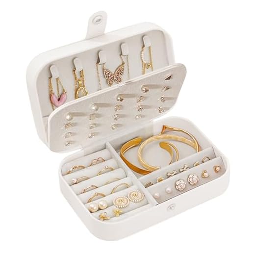 Eckerdromk Boite a Bijoux Femme, Rangement Bijoux, Boite a Bijoux Fille avec Miroir Cuir PU, Petit Boite a Bijoux Portable pour Boucles D'Oreilles, Colliers, Bagues, Anniversaire, Cadeau de Mariage