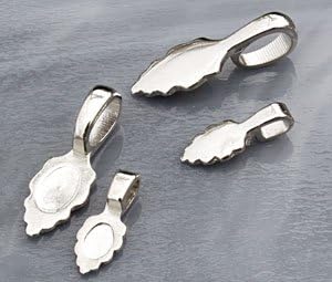 Aanraku Medium Sterling Silver Plated Jewelry Bails - 25 Pack